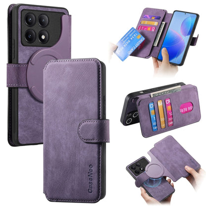 CaseNeo MagSafe RFID Anti-theft Retro Leather Phone Case, For Redmi Turbo 5 Max / Poco X8 Pro Max, For Redmi Turbo 5 5G / Poco X8 Pro 5G, For Redmi Note 15 Pro+ 5G Global 163.3mm, For Redmi Note 15 4G / 5G Global 164mm                                  ...