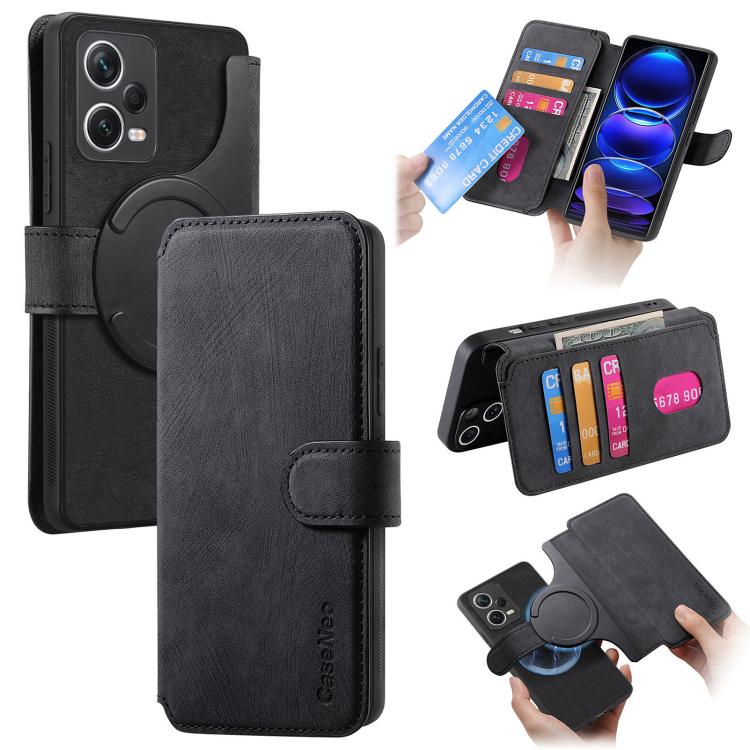 CaseNeo MagSafe RFID Anti-theft Retro Leather Phone Case, For Redmi Note 13 Pro 4G, For Redmi 13C 4G / 13R, For Redmi Note 13 4G, For Redmi Note 13 Pro 5G, For Redmi Note 13 5G, For Redmi Note 13 Pro+ 5G, For Redmi Note 12 4G Global                    ...