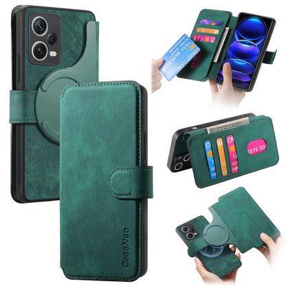 CaseNeo MagSafe RFID Anti-theft Retro Leather Phone Case, For Redmi Note 13 Pro 4G, For Redmi 13C 4G / 13R, For Redmi Note 13 4G, For Redmi Note 13 Pro 5G, For Redmi Note 13 5G, For Redmi Note 13 Pro+ 5G, For Redmi Note 12 4G Global                    ...