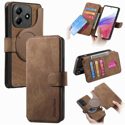 CaseNeo MagSafe RFID Anti-theft Retro Leather Phone Case, For Redmi Turbo 5 Max / Poco X8 Pro Max, For Redmi Turbo 5 5G / Poco X8 Pro 5G, For Redmi Note 15 Pro+ 5G Global 163.3mm, For Redmi Note 15 4G / 5G Global 164mm                                  ...