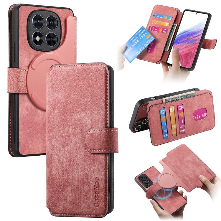CaseNeo MagSafe RFID Anti-theft Retro Leather Phone Case, For Redmi Turbo 5 Max / Poco X8 Pro Max, For Redmi Turbo 5 5G / Poco X8 Pro 5G, For Redmi Note 15 Pro+ 5G Global 163.3mm, For Redmi Note 15 4G / 5G Global 164mm                                  ...
