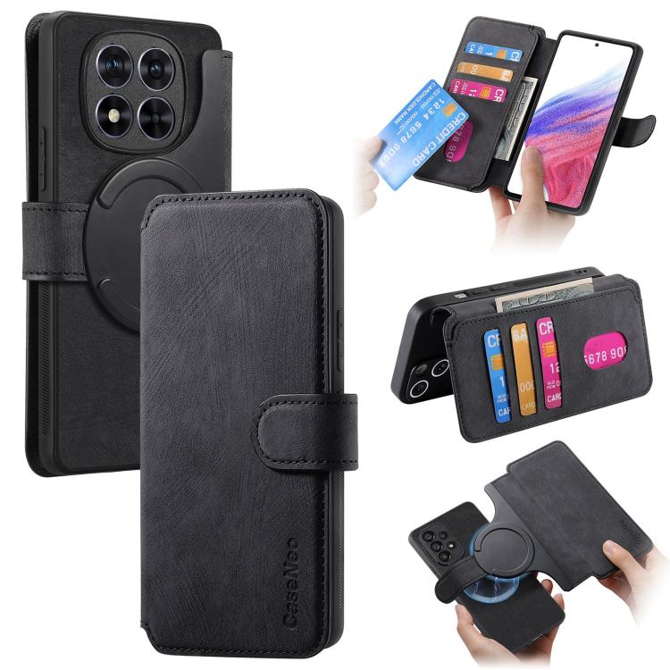 CaseNeo MagSafe RFID Anti-theft Retro Leather Phone Case, For Redmi Turbo 5 Max / Poco X8 Pro Max, For Redmi Turbo 5 5G / Poco X8 Pro 5G, For Redmi Note 15 Pro+ 5G Global 163.3mm, For Redmi Note 15 4G / 5G Global 164mm                                  ...