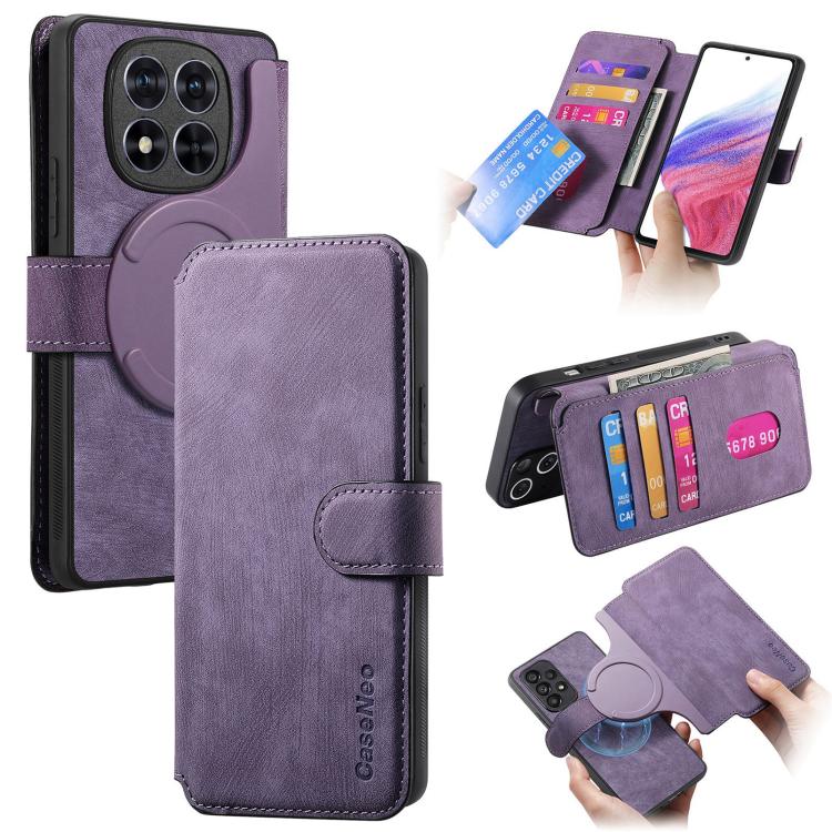 CaseNeo MagSafe RFID Anti-theft Retro Leather Phone Case, For Redmi Turbo 5 Max / Poco X8 Pro Max, For Redmi Turbo 5 5G / Poco X8 Pro 5G, For Redmi Note 15 Pro+ 5G Global 163.3mm, For Redmi Note 15 4G / 5G Global 164mm                                  ...