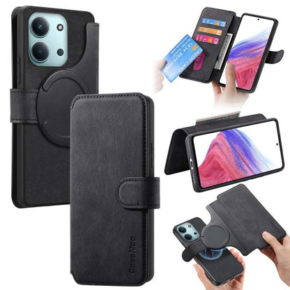 CaseNeo MagSafe RFID Anti-theft Retro Leather Phone Case, For Redmi Turbo 5 Max / Poco X8 Pro Max, For Redmi Turbo 5 5G / Poco X8 Pro 5G, For Redmi Note 15 Pro+ 5G Global 163.3mm, For Redmi Note 15 4G / 5G Global 164mm                                  ...