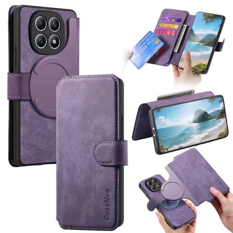 CaseNeo MagSafe RFID Anti-theft Retro Leather Phone Case, For Redmi Turbo 5 Max / Poco X8 Pro Max, For Redmi Turbo 5 5G / Poco X8 Pro 5G, For Redmi Note 15 Pro+ 5G Global 163.3mm, For Redmi Note 15 4G / 5G Global 164mm                                  ...