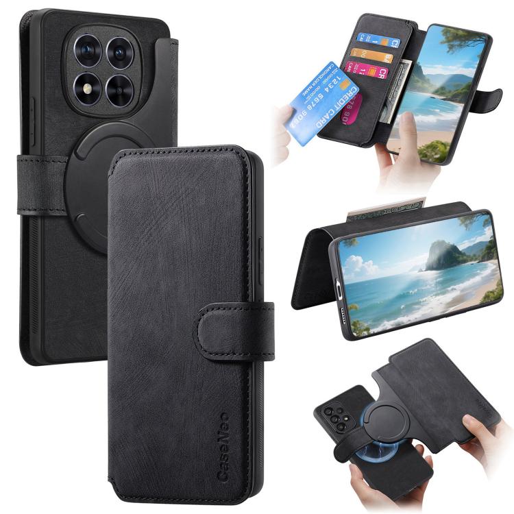 CaseNeo MagSafe RFID Anti-theft Retro Leather Phone Case, For Redmi Turbo 5 Max / Poco X8 Pro Max, For Redmi Turbo 5 5G / Poco X8 Pro 5G, For Redmi Note 15 Pro+ 5G Global 163.3mm, For Redmi Note 15 4G / 5G Global 164mm                                  ...