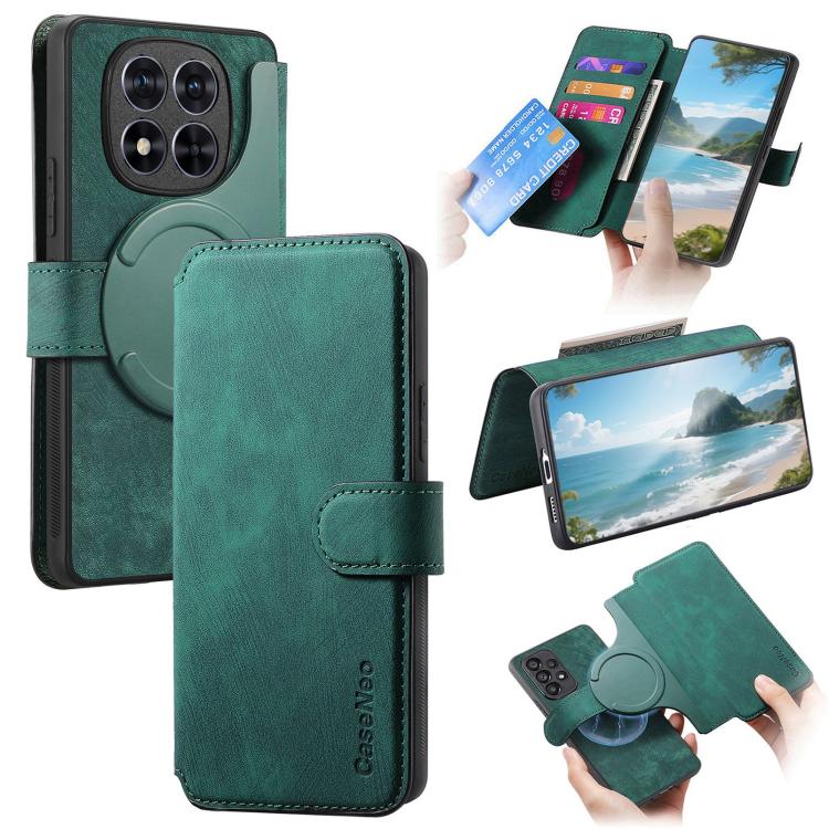 CaseNeo MagSafe RFID Anti-theft Retro Leather Phone Case, For Redmi Turbo 5 Max / Poco X8 Pro Max, For Redmi Turbo 5 5G / Poco X8 Pro 5G, For Redmi Note 15 Pro+ 5G Global 163.3mm, For Redmi Note 15 4G / 5G Global 164mm                                  ...