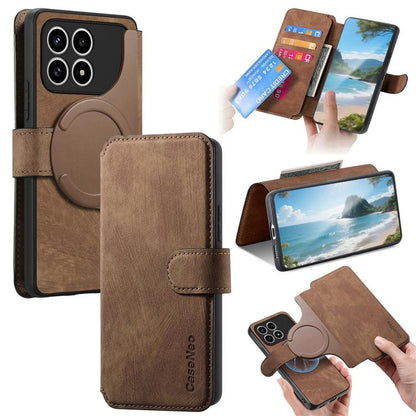 CaseNeo MagSafe RFID Anti-theft Retro Leather Phone Case, For Redmi Turbo 5 Max / Poco X8 Pro Max, For Redmi Turbo 5 5G / Poco X8 Pro 5G, For Redmi Note 15 Pro+ 5G Global 163.3mm, For Redmi Note 15 4G / 5G Global 164mm                                  ...