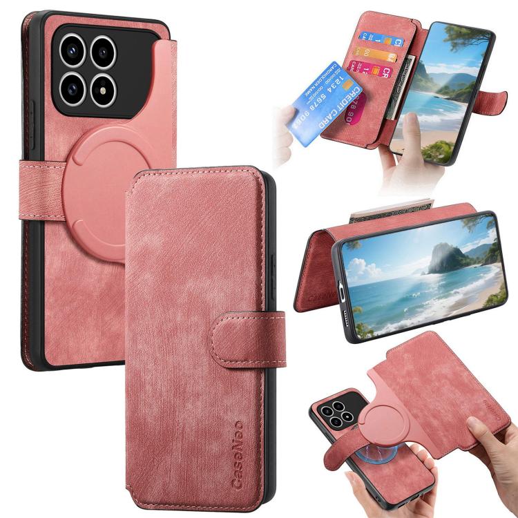 CaseNeo MagSafe RFID Anti-theft Retro Leather Phone Case, For Redmi Turbo 5 Max / Poco X8 Pro Max, For Redmi Turbo 5 5G / Poco X8 Pro 5G, For Redmi Note 15 Pro+ 5G Global 163.3mm, For Redmi Note 15 4G / 5G Global 164mm                                  ...