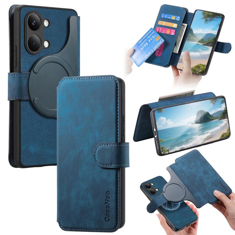 CaseNeo MagSafe RFID Anti-theft Retro Leather Phone Case, For Redmi Turbo 5 Max / Poco X8 Pro Max, For Redmi Turbo 5 5G / Poco X8 Pro 5G, For Redmi Note 15 Pro+ 5G Global 163.3mm, For Redmi Note 15 4G / 5G Global 164mm                                  ...