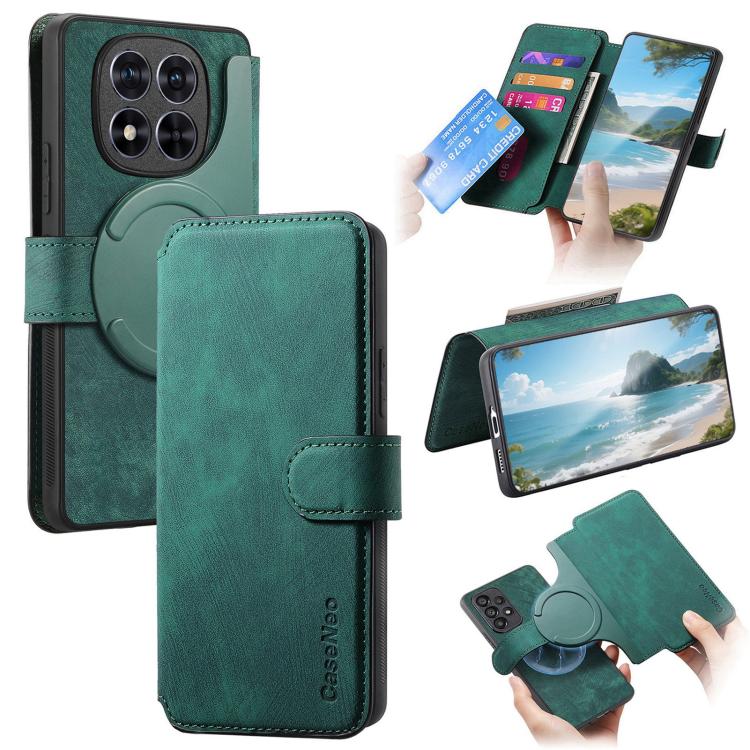 CaseNeo MagSafe RFID Anti-theft Retro Leather Phone Case, For Redmi Turbo 5 Max / Poco X8 Pro Max, For Redmi Turbo 5 5G / Poco X8 Pro 5G, For Redmi Note 15 Pro+ 5G Global 163.3mm, For Redmi Note 15 4G / 5G Global 164mm                                  ...