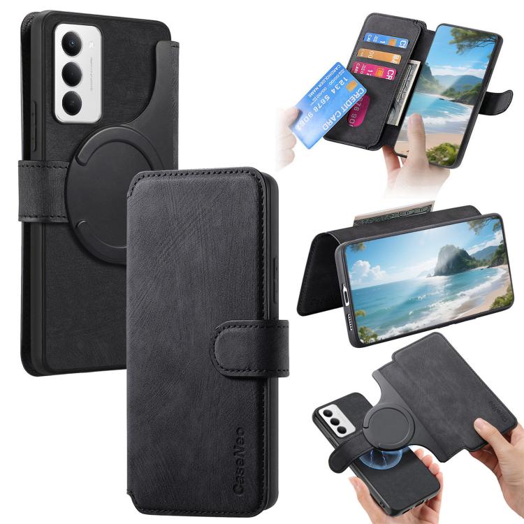 CaseNeo MagSafe RFID Anti-theft Retro Leather Phone Case, For Redmi Turbo 5 Max / Poco X8 Pro Max, For Redmi Turbo 5 5G / Poco X8 Pro 5G, For Redmi Note 15 Pro+ 5G Global 163.3mm, For Redmi Note 15 4G / 5G Global 164mm                                  ...