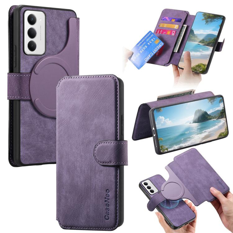 CaseNeo MagSafe RFID Anti-theft Retro Leather Phone Case, For Redmi Turbo 5 Max / Poco X8 Pro Max, For Redmi Turbo 5 5G / Poco X8 Pro 5G, For Redmi Note 15 Pro+ 5G Global 163.3mm, For Redmi Note 15 4G / 5G Global 164mm                                  ...