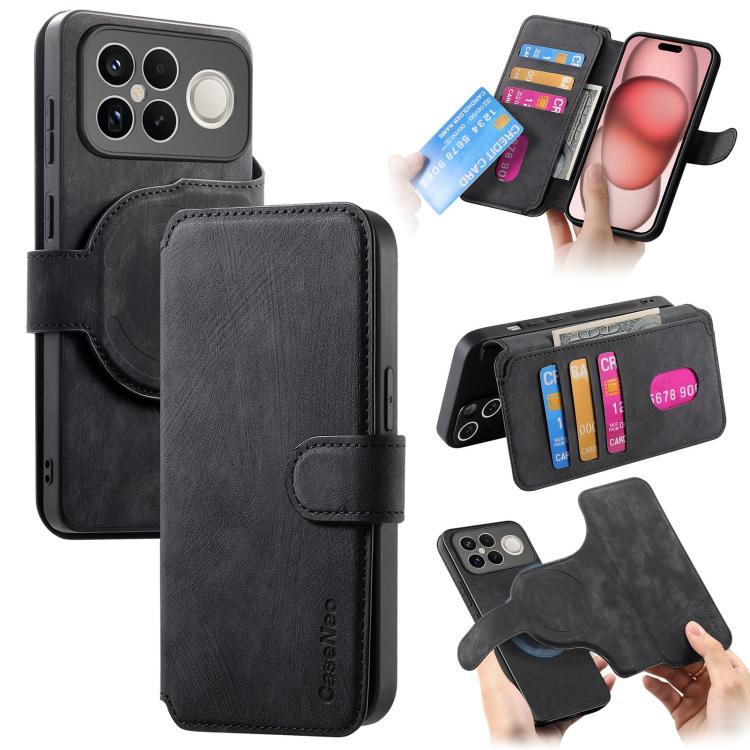 CaseNeo MagSafe RFID Anti-theft Retro Leather Phone Case, For Redmi Turbo 5 Max / Poco X8 Pro Max, For Redmi Turbo 5 5G / Poco X8 Pro 5G, For Redmi Note 15 Pro+ 5G Global 163.3mm, For Redmi Note 15 4G / 5G Global 164mm                                  ...