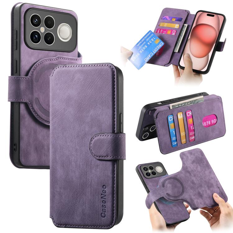 CaseNeo MagSafe RFID Anti-theft Retro Leather Phone Case, For Redmi Turbo 5 Max / Poco X8 Pro Max, For Redmi Turbo 5 5G / Poco X8 Pro 5G, For Redmi Note 15 Pro+ 5G Global 163.3mm, For Redmi Note 15 4G / 5G Global 164mm                                  ...
