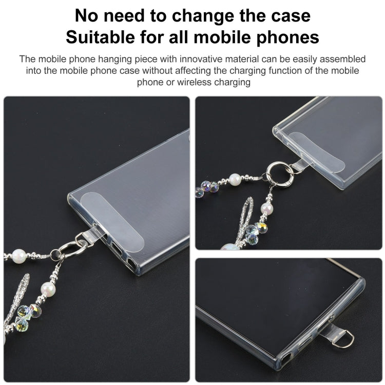 Crystal Pearl Short Chain Anti-lost Mobile Phone Short Lanyard