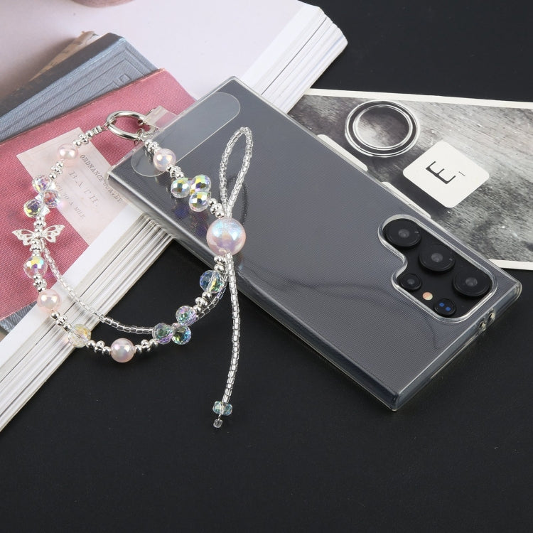 Crystal Pearl Short Chain Anti-lost Mobile Phone Short Lanyard