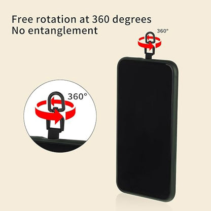 360 Degree Rotation Oval Metal Mobile Phone Lanyard Fixing Gasket