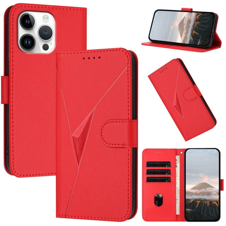 Triangle Pattern Buckle Clasp Leather Phone Case