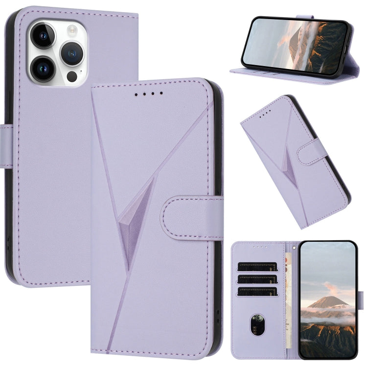 Triangle Pattern Buckle Clasp Leather Phone Case