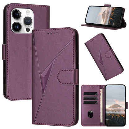 Triangle Pattern Buckle Clasp Leather Phone Case