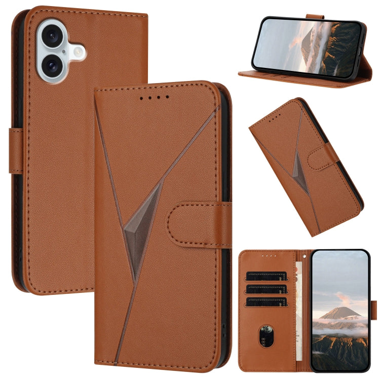 Triangle Pattern Buckle Clasp Leather Phone Case