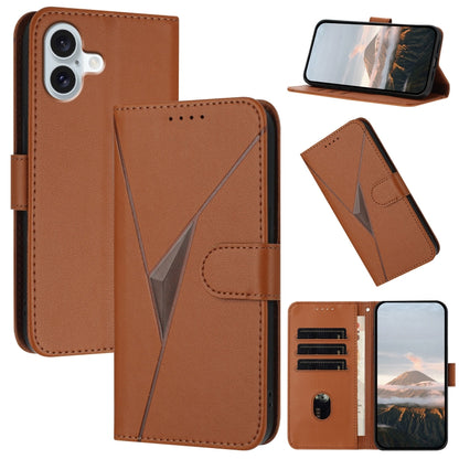Triangle Pattern Buckle Clasp Leather Phone Case