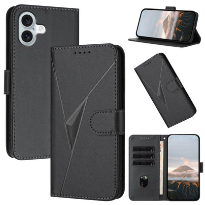 Triangle Pattern Buckle Clasp Leather Phone Case