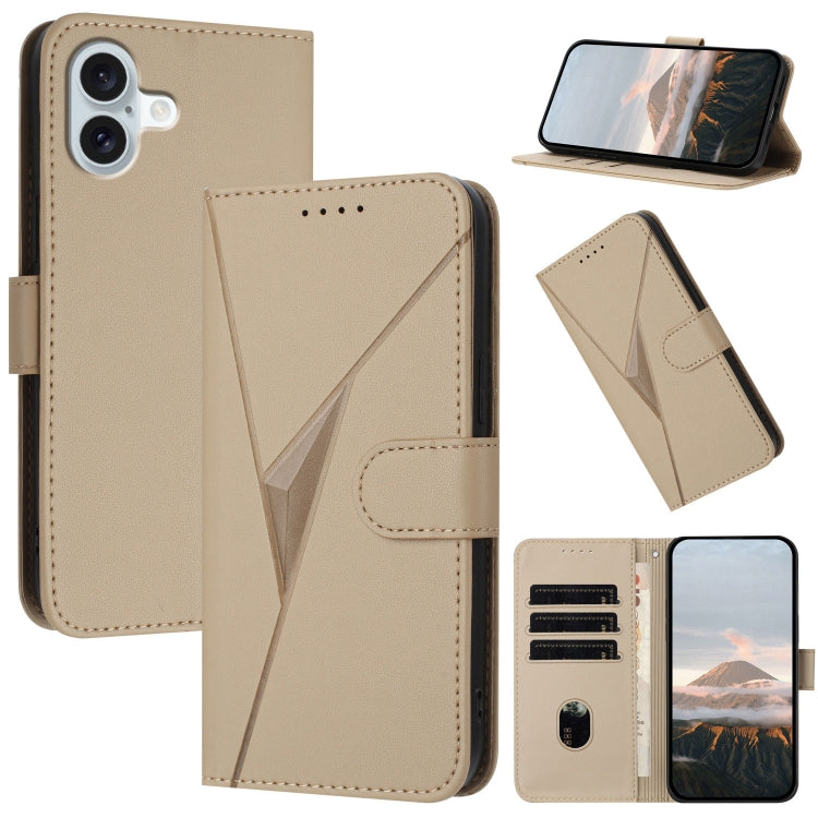 Triangle Pattern Buckle Clasp Leather Phone Case