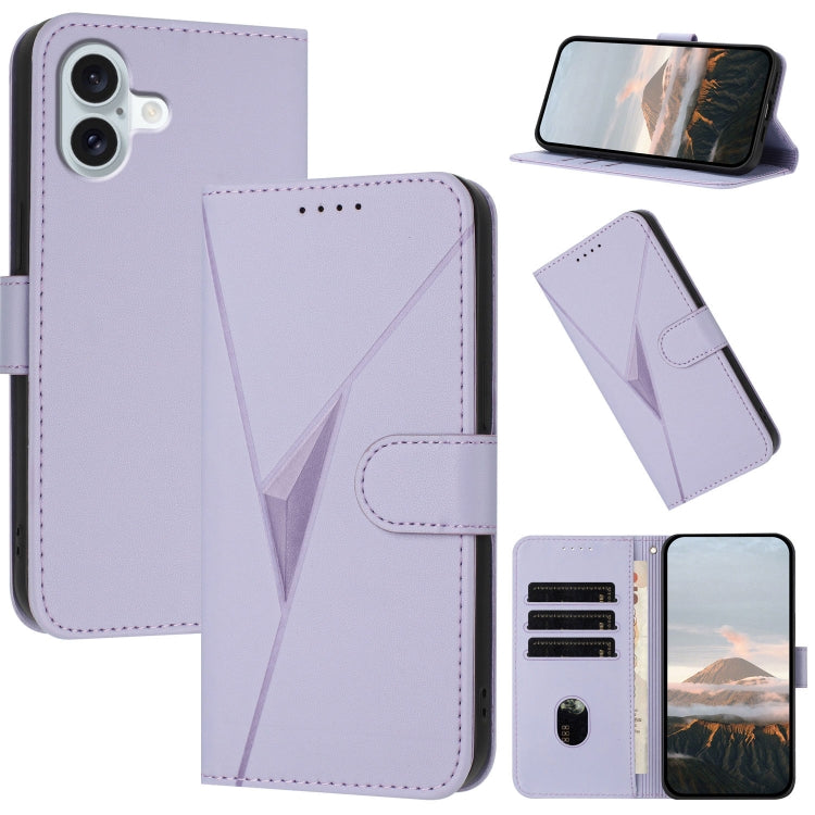 Triangle Pattern Buckle Clasp Leather Phone Case