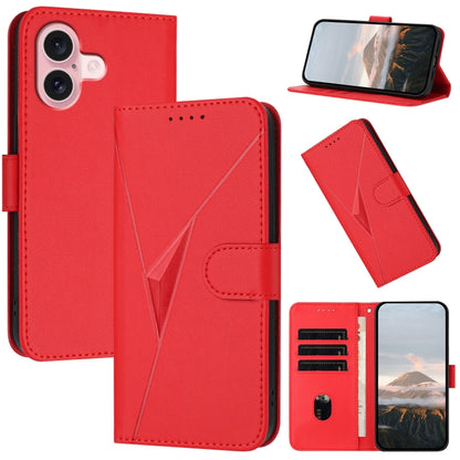 Triangle Pattern Buckle Clasp Leather Phone Case