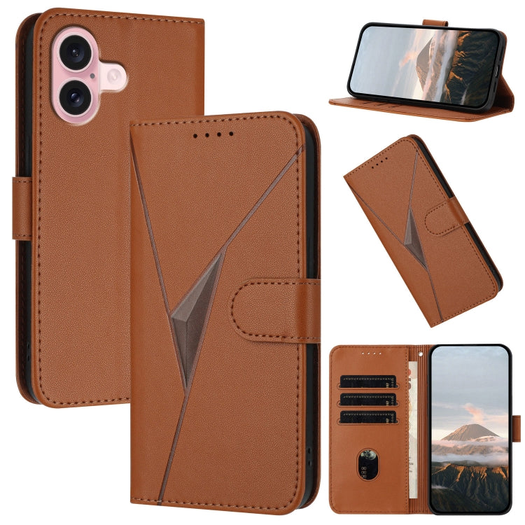 Triangle Pattern Buckle Clasp Leather Phone Case