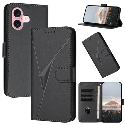 Triangle Pattern Buckle Clasp Leather Phone Case