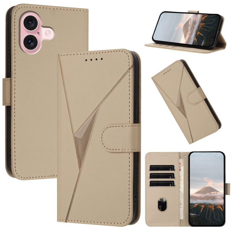 Triangle Pattern Buckle Clasp Leather Phone Case