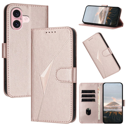 Triangle Pattern Buckle Clasp Leather Phone Case