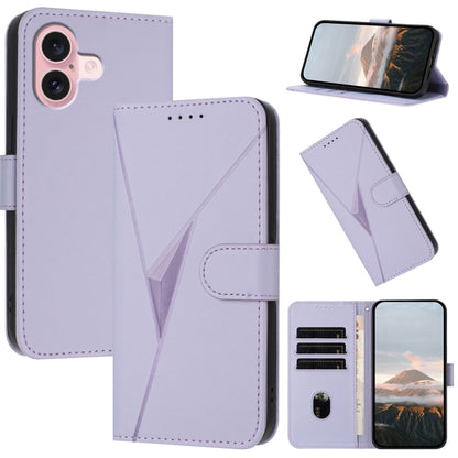 Triangle Pattern Buckle Clasp Leather Phone Case