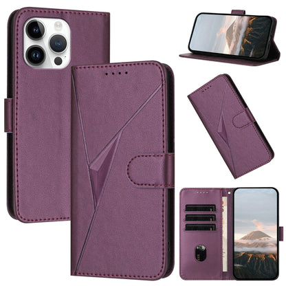 Triangle Pattern Buckle Clasp Leather Phone Case