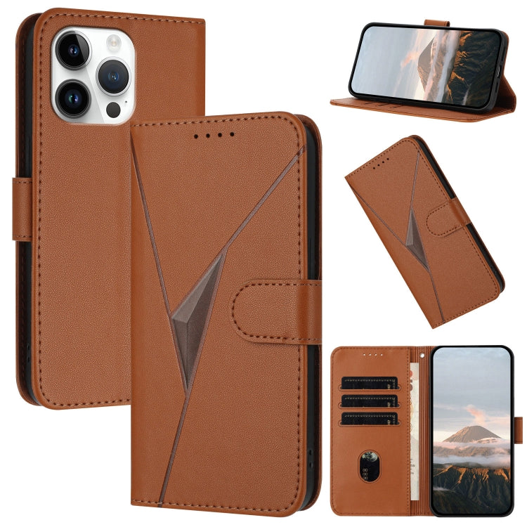 Triangle Pattern Buckle Clasp Leather Phone Case