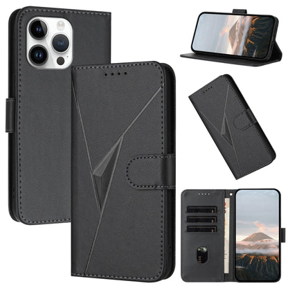 Triangle Pattern Buckle Clasp Leather Phone Case