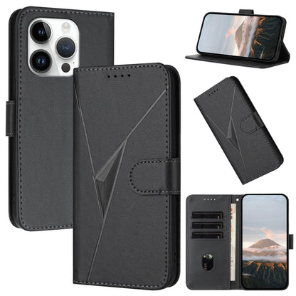 Triangle Pattern Buckle Clasp Leather Phone Case