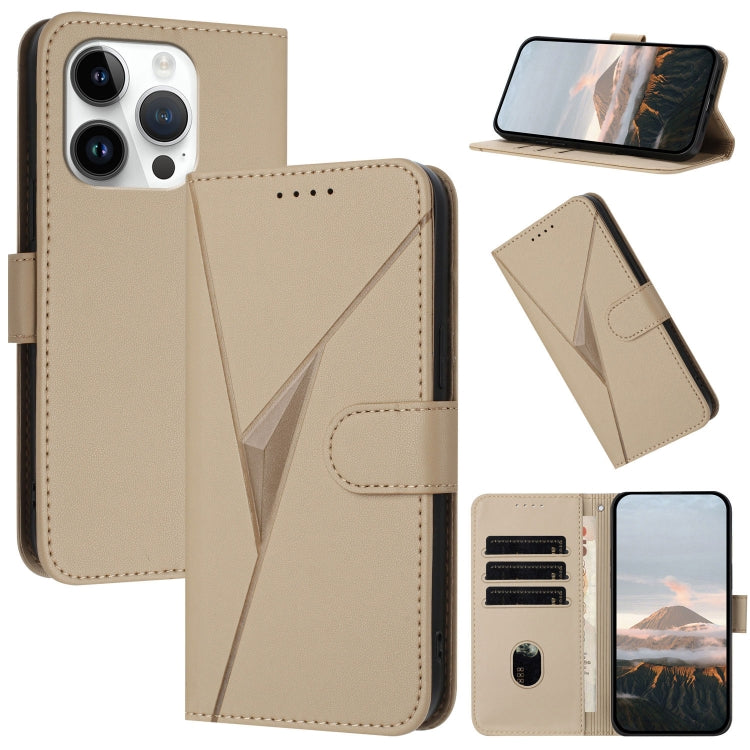 Triangle Pattern Buckle Clasp Leather Phone Case
