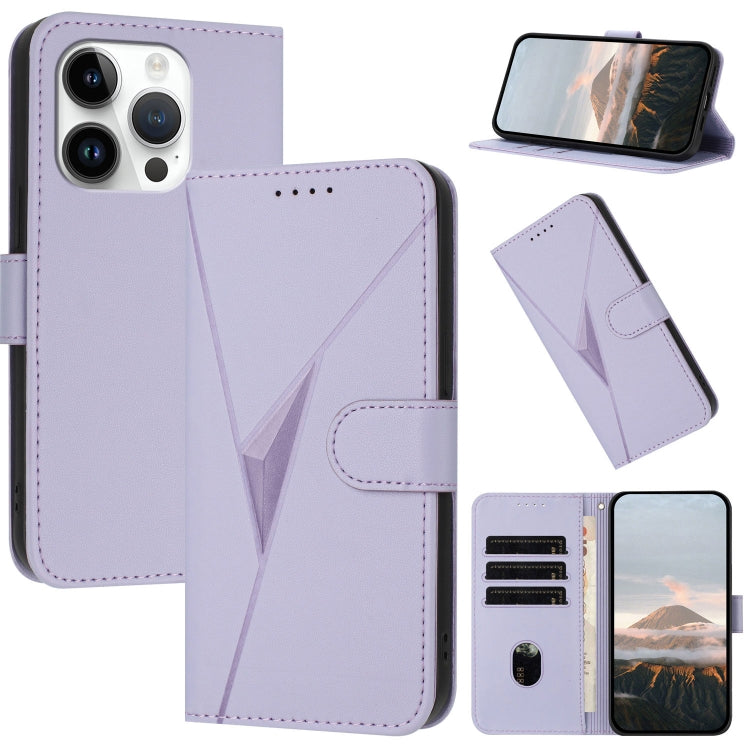 Triangle Pattern Buckle Clasp Leather Phone Case