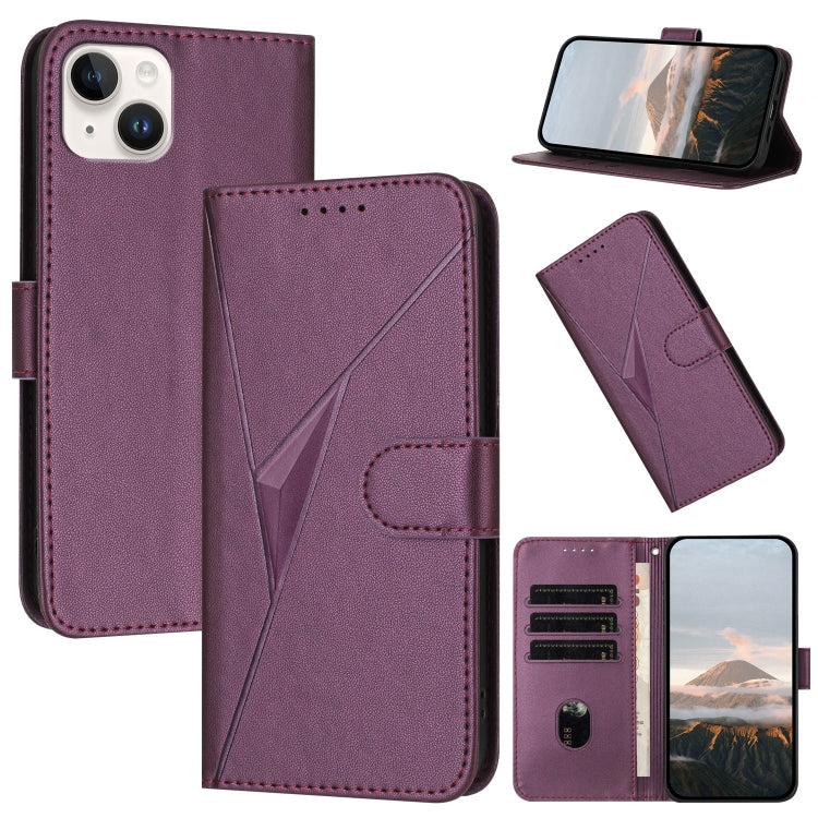 Triangle Pattern Buckle Clasp Leather Phone Case