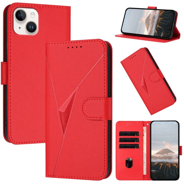 Triangle Pattern Buckle Clasp Leather Phone Case
