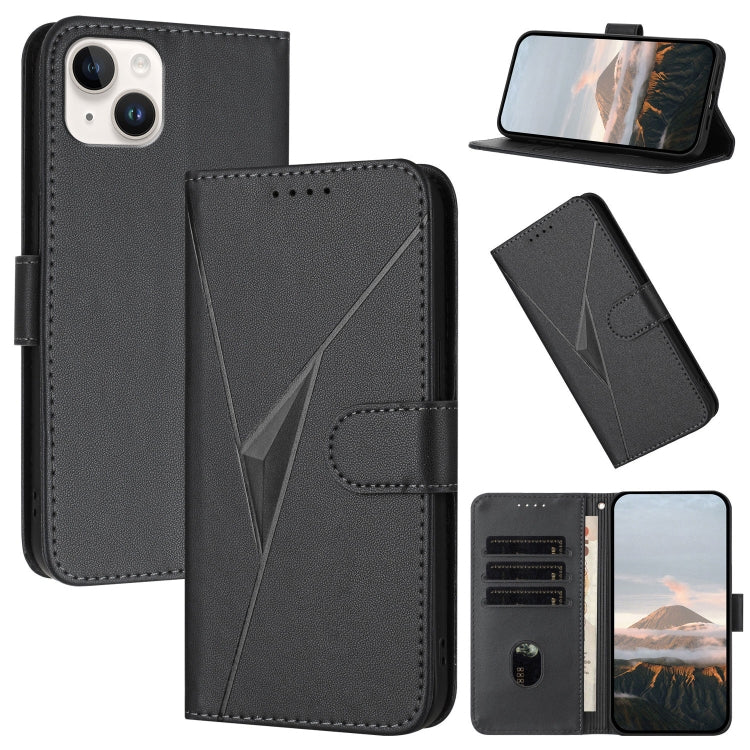 Triangle Pattern Buckle Clasp Leather Phone Case