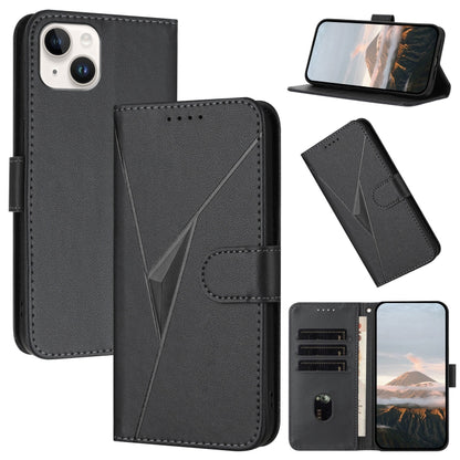 Triangle Pattern Buckle Clasp Leather Phone Case