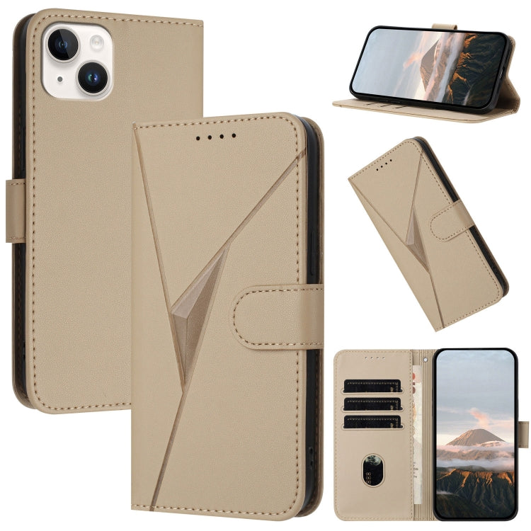 Triangle Pattern Buckle Clasp Leather Phone Case