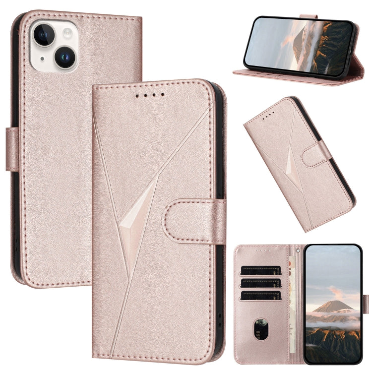 Triangle Pattern Buckle Clasp Leather Phone Case