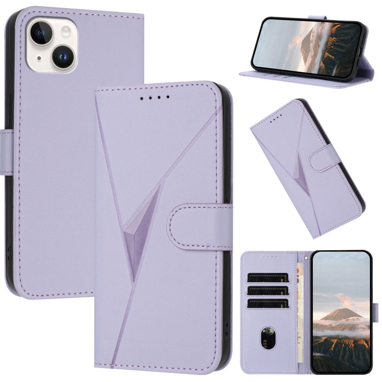 Triangle Pattern Buckle Clasp Leather Phone Case