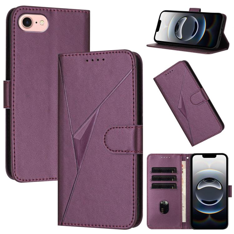 Triangle Pattern Buckle Clasp Leather Phone Case
